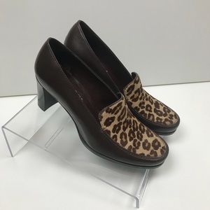 Franco Sarto Size 8M Leopard Heels